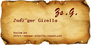 Zséger Gizella névjegykártya