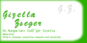 gizella zseger business card
